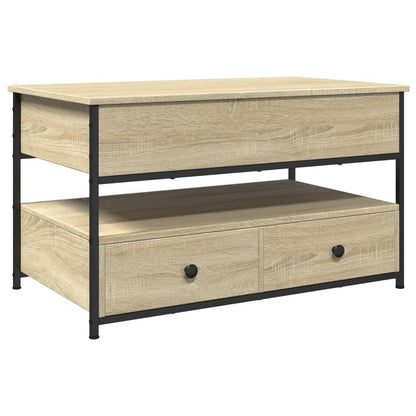 Salontafel 85X50X50 Cm Bewerkt Hout En Metaal Kleur Sonoma eiken 85 cm