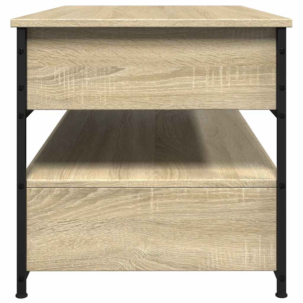 Salontafel 85X50X50 Cm Bewerkt Hout En Metaal Kleur Sonoma eiken 85 cm