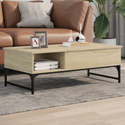 Salontafel 100x50x35 cm bewerkt hout metaal sonoma eiken