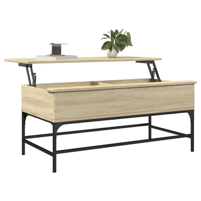 Salontafel 100X50X45 Cm Bewerkt Hout En Metaal Sonoma Eiken