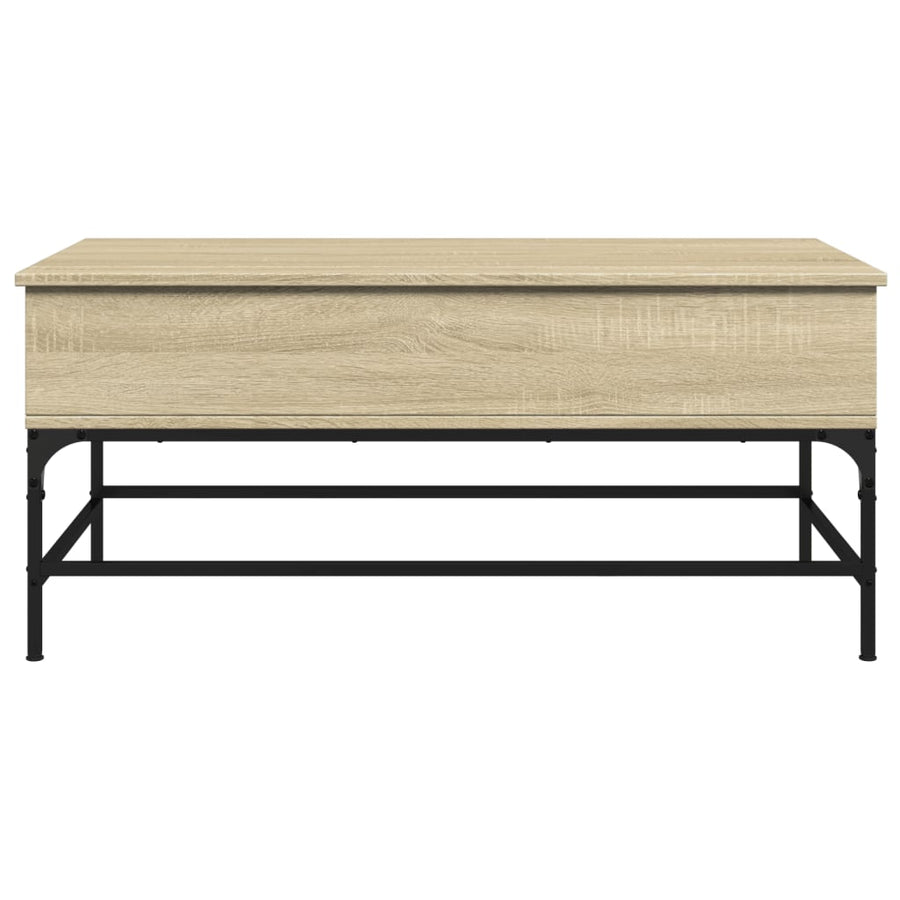 Salontafel 100X50X45 Cm Bewerkt Hout En Metaal Sonoma Eiken