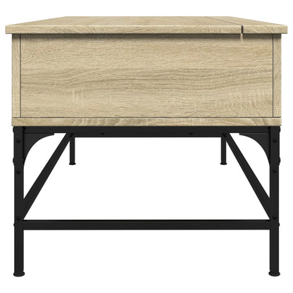 Salontafel 100X50X45 Cm Bewerkt Hout En Metaal Sonoma Eiken