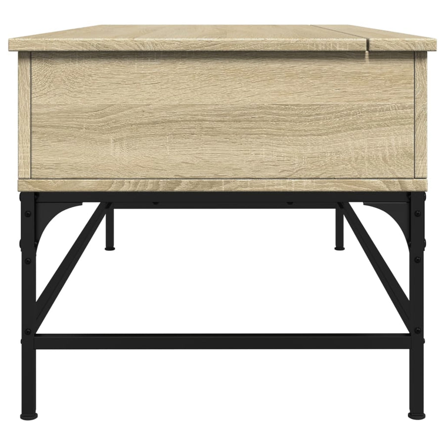Salontafel 100X50X45 Cm Bewerkt Hout En Metaal Sonoma Eiken