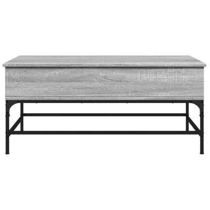 Salontafel 100X50X45 Cm Bewerkt Hout En Metaal Grijs Sonoma