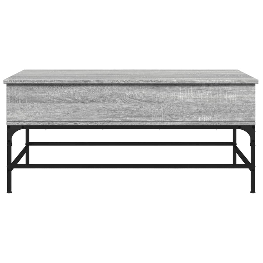 Salontafel 100X50X45 Cm Bewerkt Hout En Metaal Grijs Sonoma