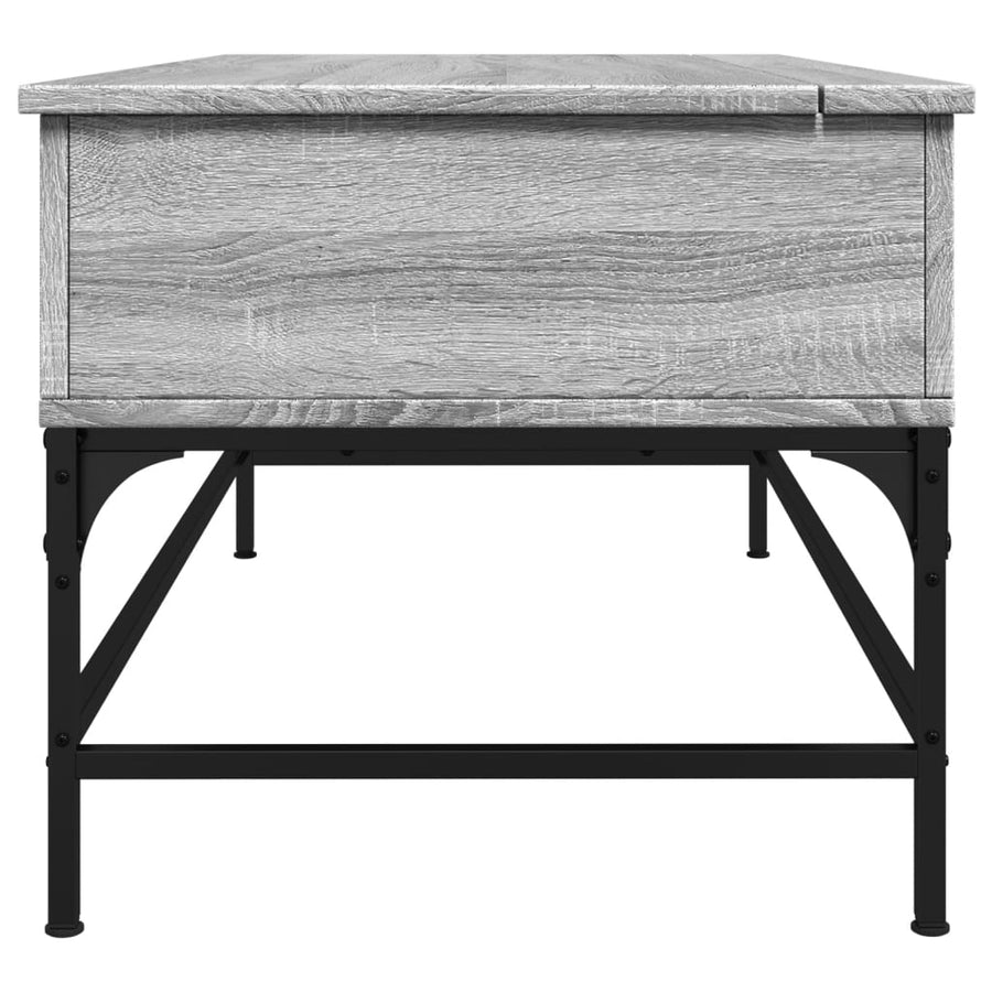 Salontafel 100X50X45 Cm Bewerkt Hout En Metaal Grijs Sonoma