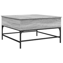 Salontafel 80X80X45 Cm Bewerkt Hout En Metaal Grijs Sonoma
