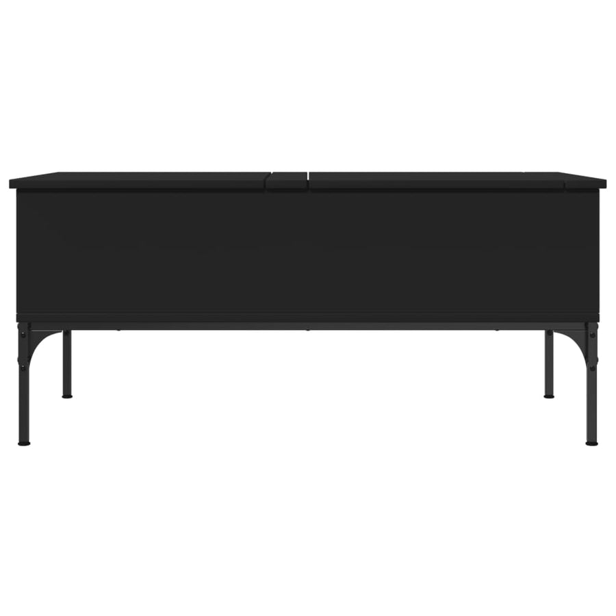 Salontafel 100X50X45 Cm Bewerkt Hout En Metaal Zwart