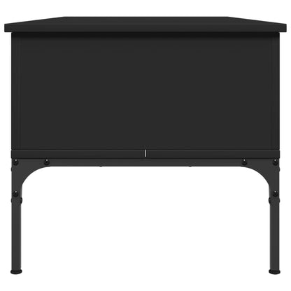 Salontafel 100X50X45 Cm Bewerkt Hout En Metaal Zwart