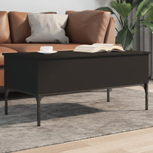 Salontafel 100X50X45 Cm Bewerkt Hout En Metaal Zwart