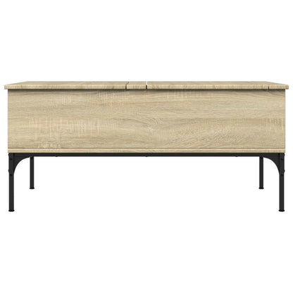 Salontafel 100X50X45 Cm Bewerkt Hout En Metaal Sonoma Eiken