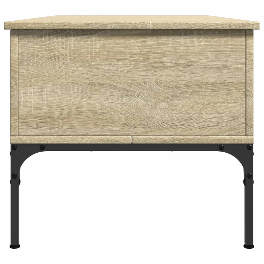 Salontafel 100X50X45 Cm Bewerkt Hout En Metaal Sonoma Eiken