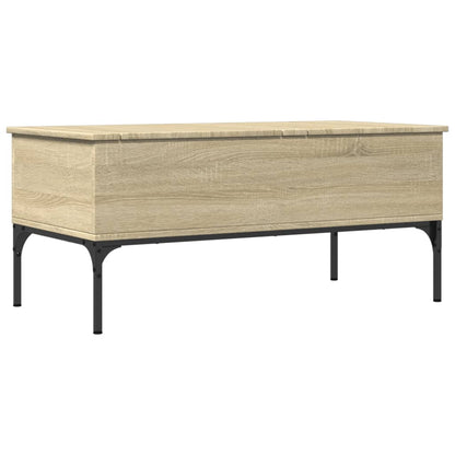 Salontafel 100X50X45 Cm Bewerkt Hout En Metaal Sonoma Eiken