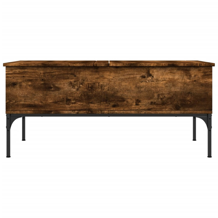 Salontafel 100X50X45 Cm Bewerkt Hout En Metaal Gerookt Eiken