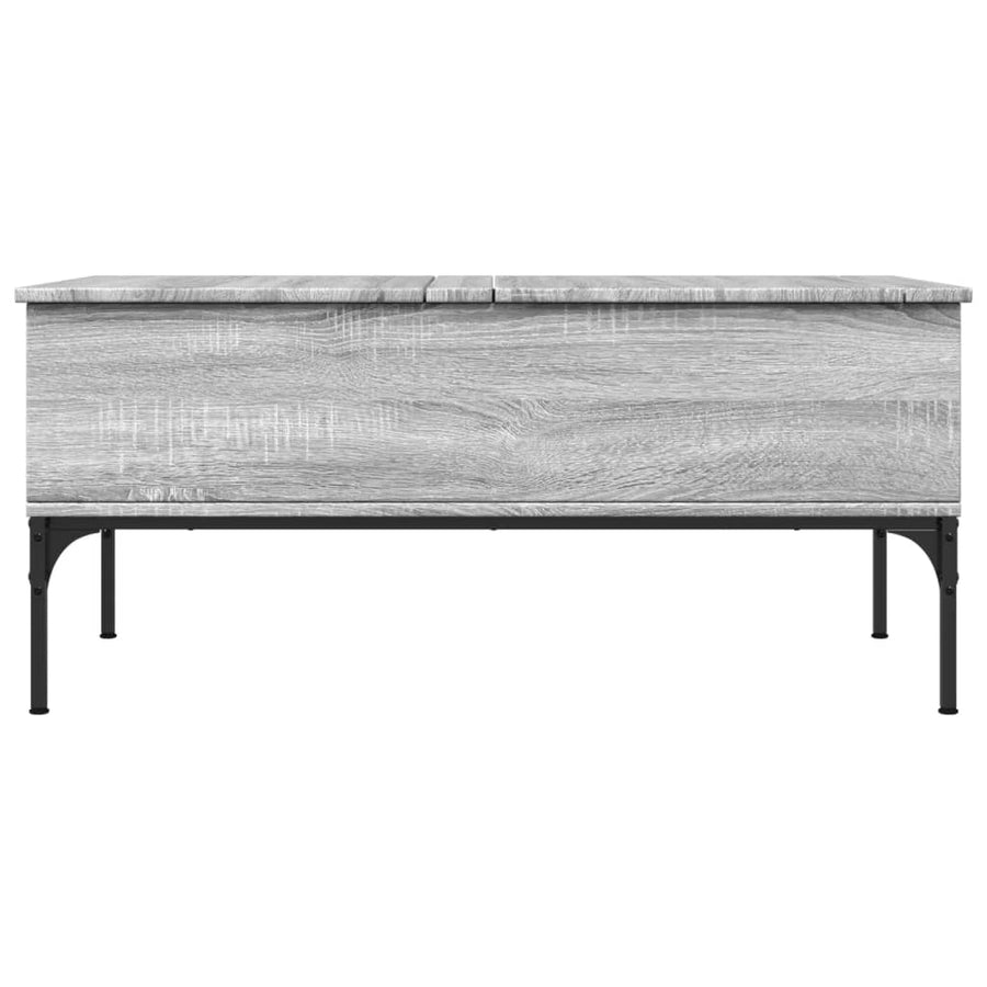 Salontafel 100X50X45 Cm Bewerkt Hout En Metaal Grijs Sonoma