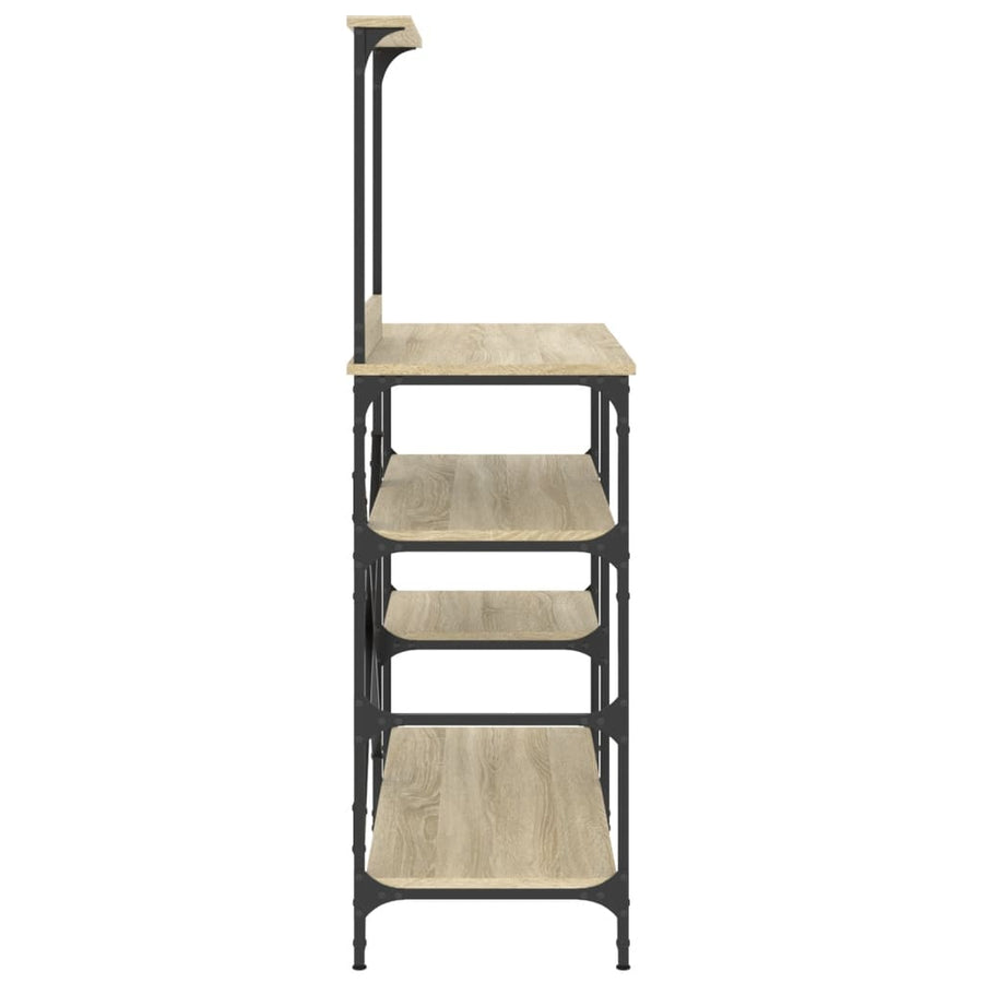 Bakkersrek 90X40X132 Cm Bewerkt Hout En Metaal Sonoma Eiken