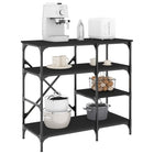 Baker's Rack 90x40x84 cm treated wood and metal black