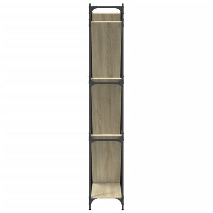 Boekenkast 79X30X180 Cm Bewerkt Hout En Metaal Sonoma Eiken