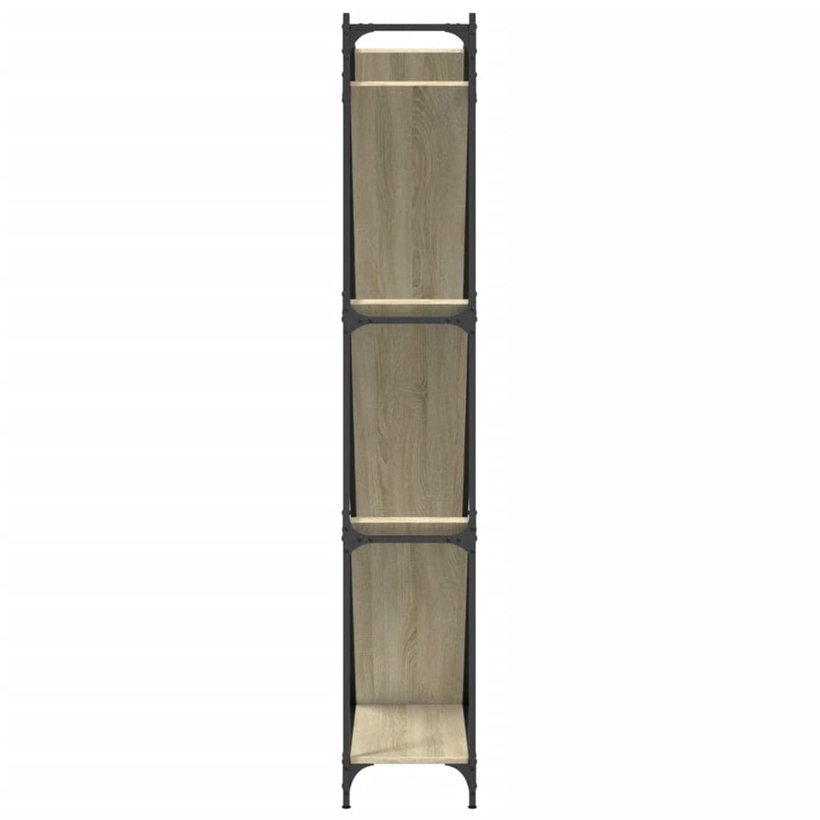 Boekenkast 79X30X180 Cm Bewerkt Hout En Metaal Sonoma Eiken
