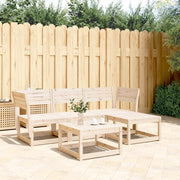 Loungeset massief grenenhout 4-delig