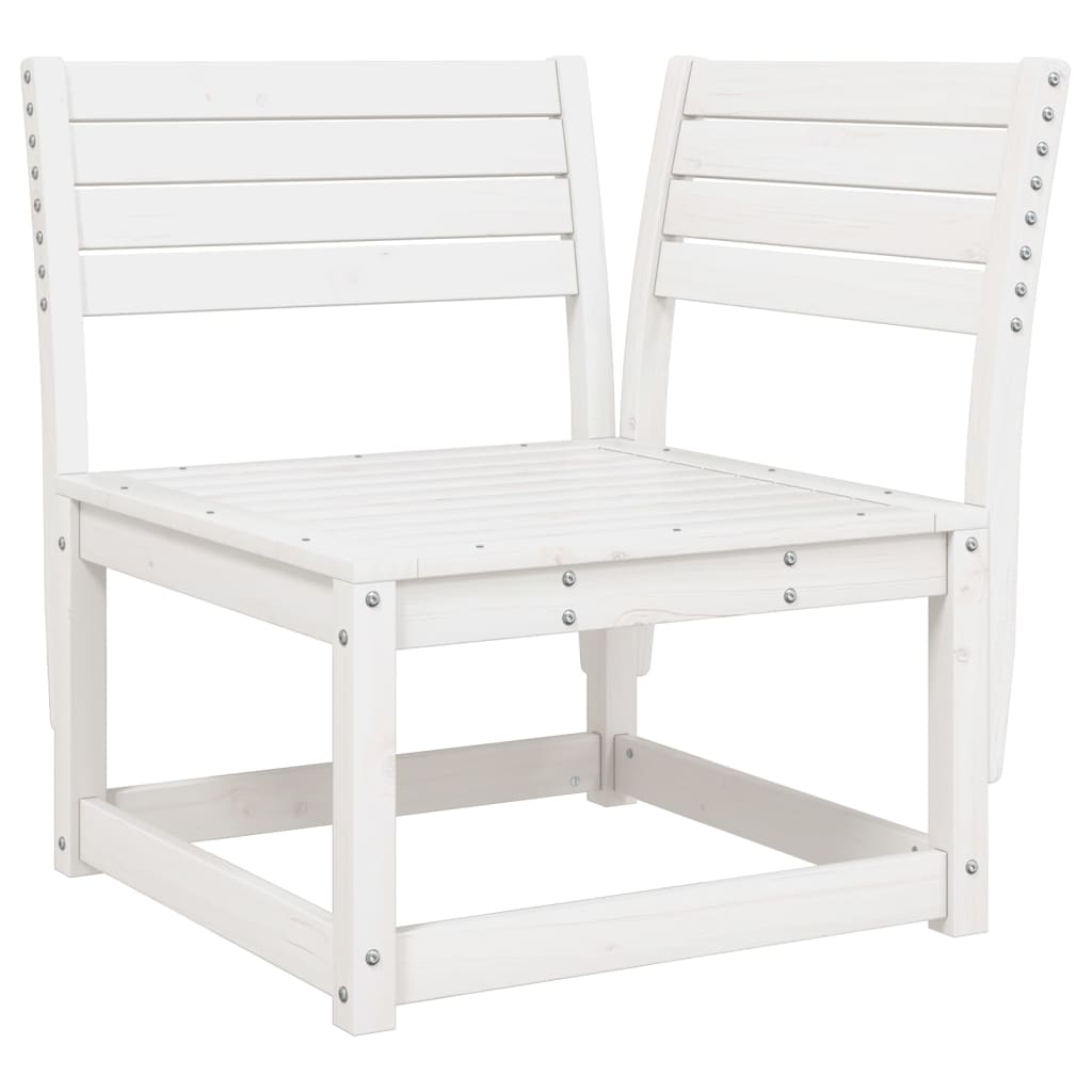 4-Delige Loungeset Massief Grenenhout Wit Nee