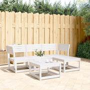Loungeset massief grenenhout 4-delig wit
