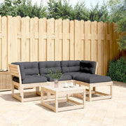 Loungeset massief grenenhout 4-delig