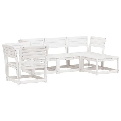 5-Delige Loungeset Massief Grenenhout Wit Nee
