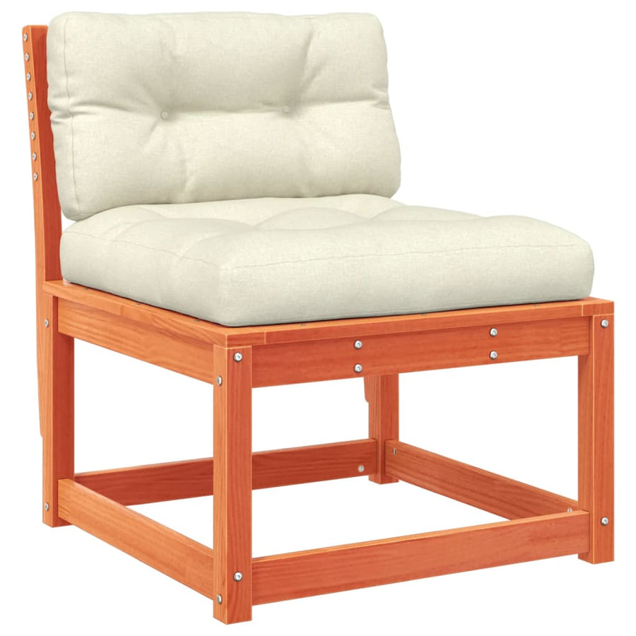 5-Delige Loungeset Met Kussens Massief Grenenhout Ja Wasbruin