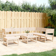 Loungeset 7-delig massief grenenhout