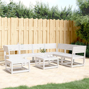 Loungeset 7-delig massief grenenhout wit