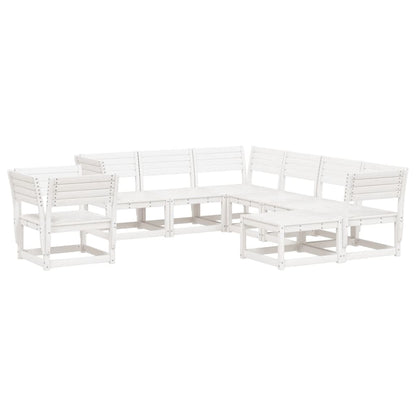 8-Delige Loungeset Massief Grenenhout Wit