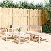 Loungeset 5-delig massief grenenhout