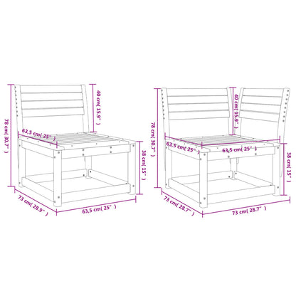 5-Delige Loungeset Massief Grenenhout Wit Nee