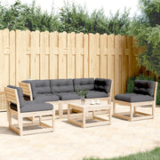 Loungeset 5-delig massief grenenhout