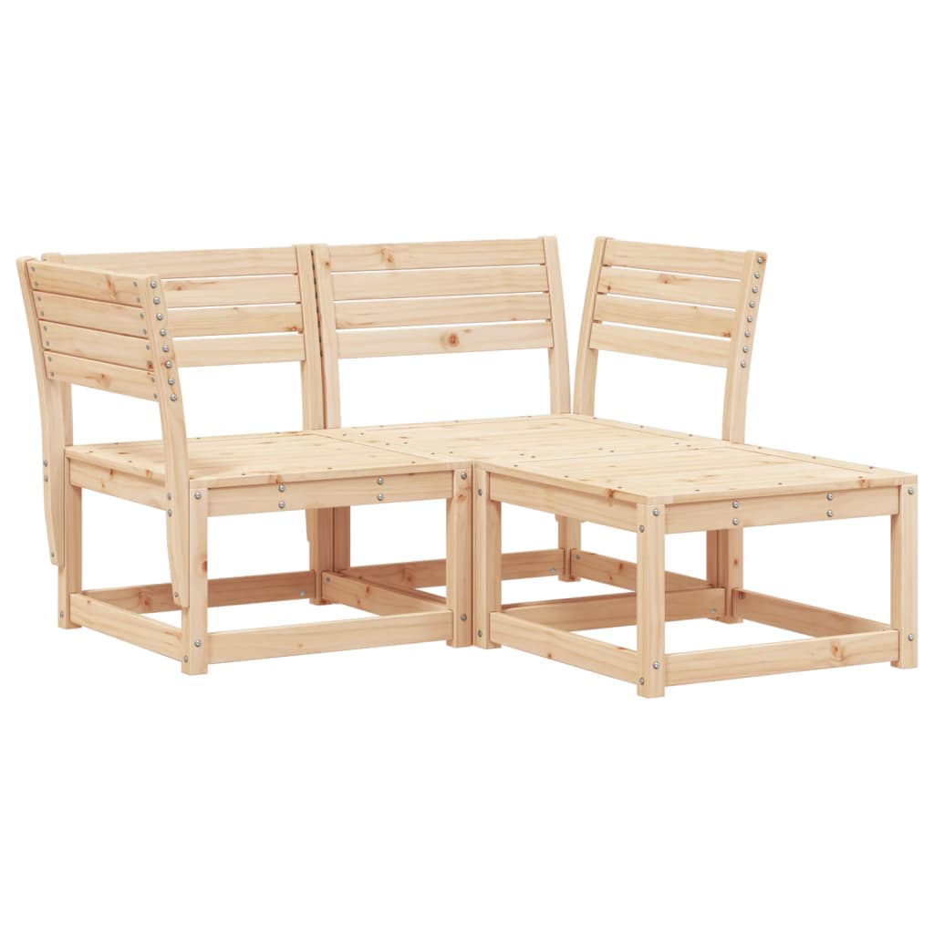 3-Delige Loungeset Massief Grenenhout