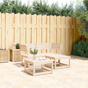 Loungeset massief grenenhout 3-delig
