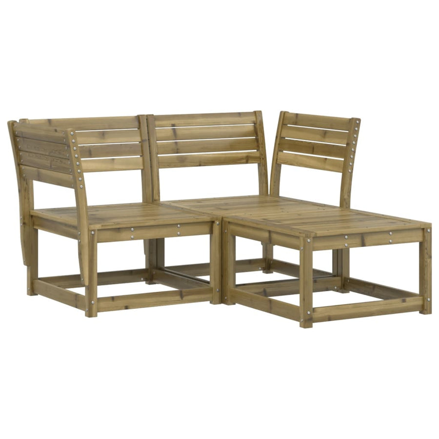3-Delige Loungeset Geïmpregneerd Grenenhout
