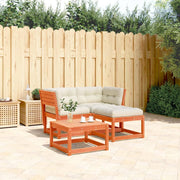 Loungeset 3-delig massief grenenhout wasbruin