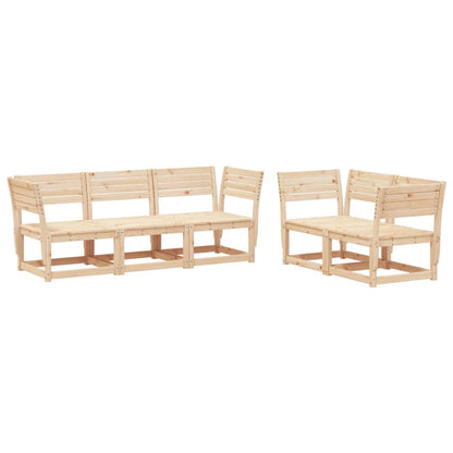 5-Delige Loungeset Massief Grenenhout