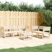 Loungeset 5-delig massief grenenhout