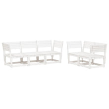 5-Delige Loungeset Massief Grenenhout Wit