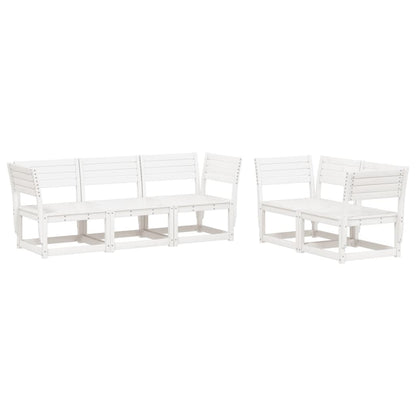 5-Delige Loungeset Massief Grenenhout Wit