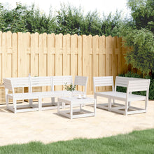 5-Delige Loungeset Massief Grenenhout Wit