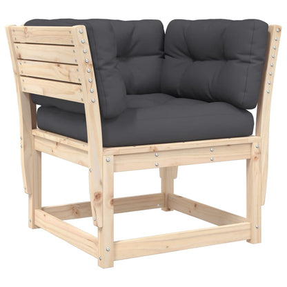 5-Delige Loungeset Met Kussens Massief Grenenhout