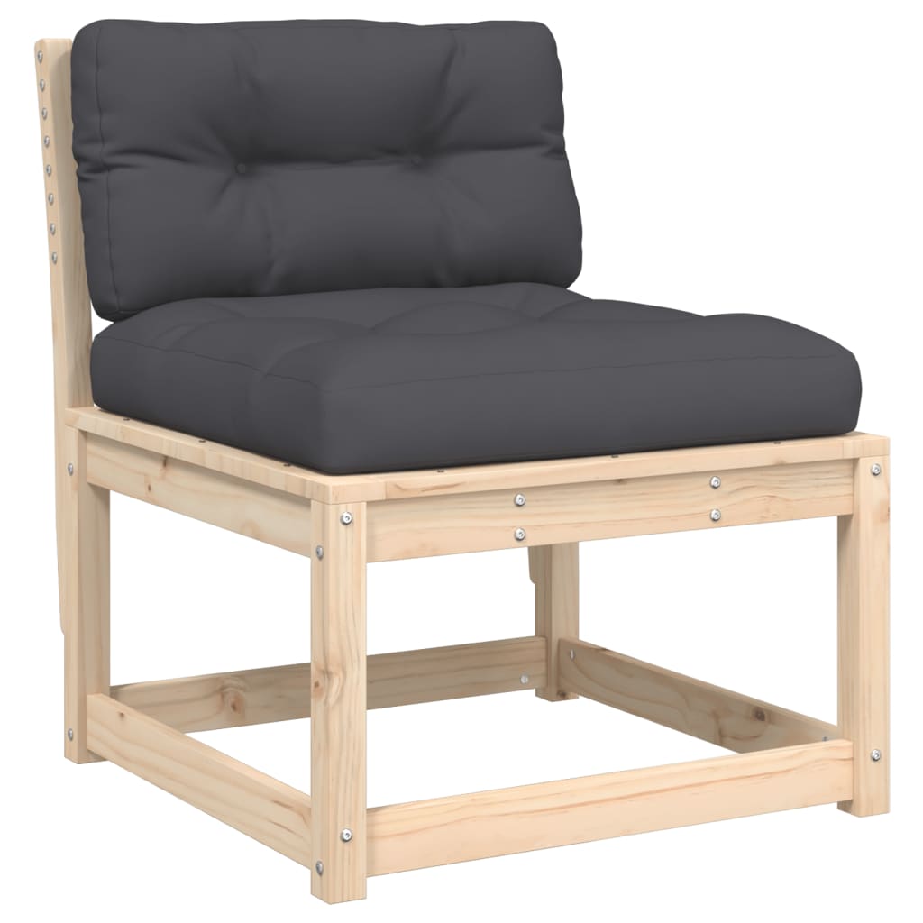 5-Delige Loungeset Met Kussens Massief Grenenhout