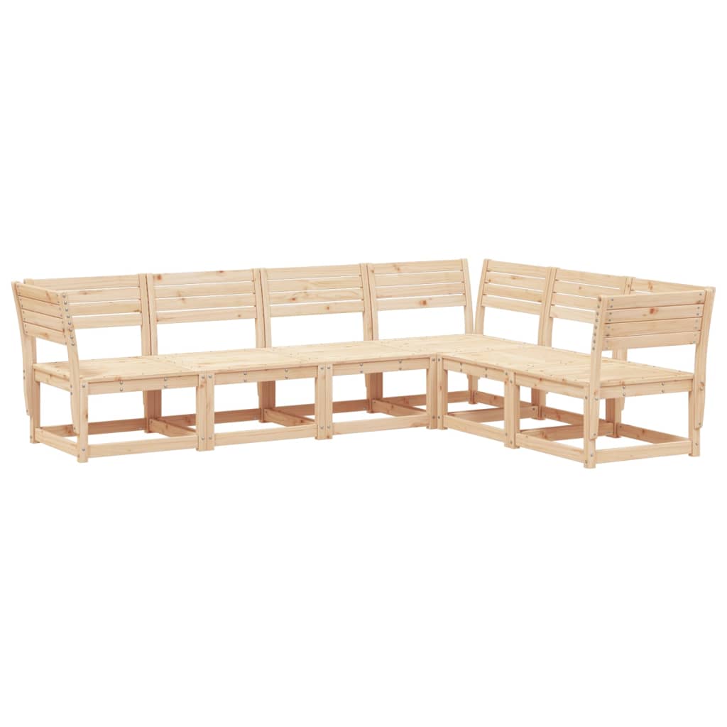 6-Delige Loungeset Massief Grenenhout