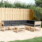 6-piece Lounge Set with Cushions Solid Pine Wood