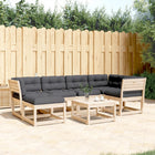 6-piece Lounge Set with Cushions Solid Pine Wood