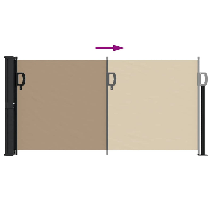 Windscherm Uittrekbaar Taupe 100 x 300 cm